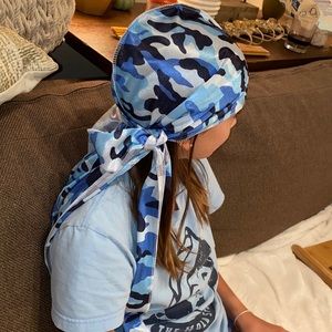 Blue camouflage hair wrap accessory camo hair cover one size fits all​